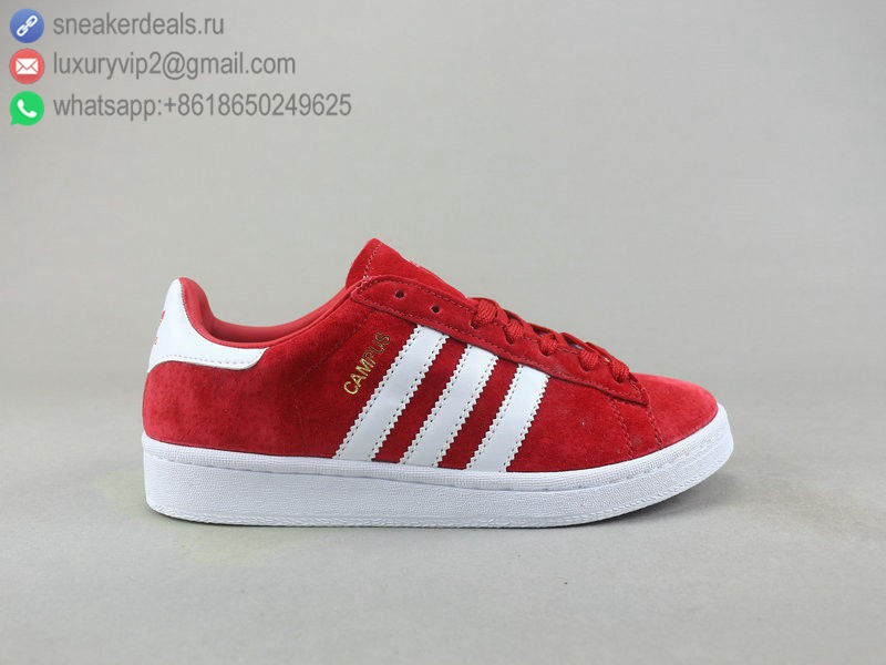 ADIDAS CAMPUS W RED WHITE LEATHER UNISEX SKATE SHOES